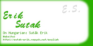 erik sutak business card
